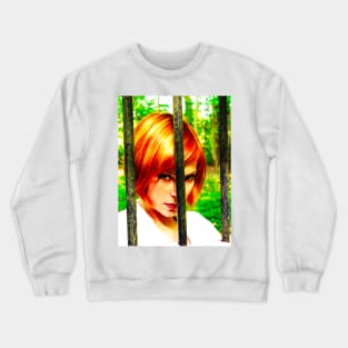 Beauty behind bars (color filter) Crewneck Sweatshirt